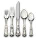 Gorham 5 Piece Sterling silver Flatware Set, Service for 1 Sterling Silver, Stainless Steel in Gray | Wayfair G0897120G