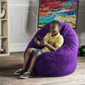 Jaxx 4 Ft. Cocoon Bean Bag Chair & Crash Pad - Microsuede Fade Resistant/Microfiber/Microsuede in Indigo | Wayfair 11643280