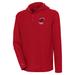 Men's Antigua Red Miami Heat Strong Hold Long Sleeve Henley Hoodie T-Shirt
