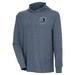 Men's Antigua Heather Navy Dallas Mavericks Saga Long Sleeve Hoodie T-Shirt