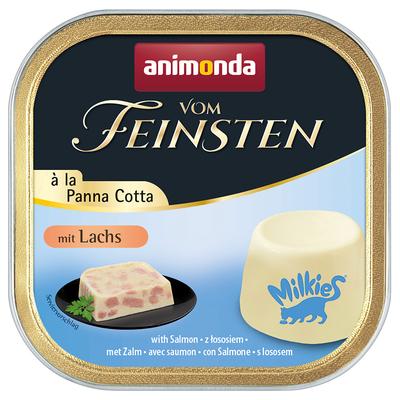 Sparpaket: 64x100g animonda Vom Feinsten Adult à la Panna Cotta mit Lachs Katzenfutter nass