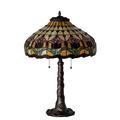 Meyda Lighting Colonial Tulip 25.5" Table Lamp Glass/Metal in Brown | 25.5 H x 18 W x 18 D in | Wayfair 99270