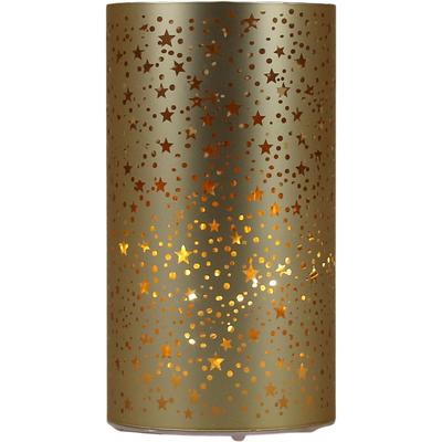 LED Dekolicht AM DESIGN "LED Windlicht Stern", gold (goldfarben), H:14cm Ø:9cm, Lampen, Weihnachtsdeko, 2er Set, Batteriebetrieb Image