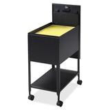 Lorell 1 Drawer Mobile Standard File Cart w/ Lock Metal in Black/Brown | 28.25 H x 13.5 W x 24.75 D in | Wayfair 60177