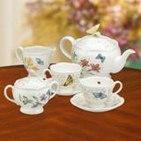 Lenox Butterfly Meadow 7 Piece Teapot Set Porcelain China/Ceramic in White | 4.5 H in | Wayfair 6386635