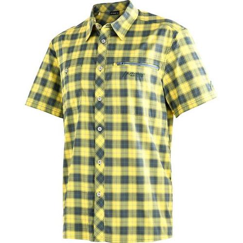 MAIER SPORTS Herren Hemd Kasen S/S 1/2 Arm, Größe 56 in Gelb