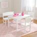 KidKraft Nantucket 4 Piece Play Table & Chair Set Wood in White | 19.6 H x 31.5 W in | Wayfair 26110