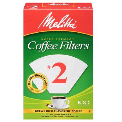 Melitta No. 2 Cone Coffee Filter in Brown | 6.75 H...