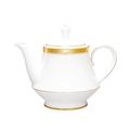 Noritake Crestwood Tea Pot, 38 Oz. Porcelain China/Ceramic in White/Yellow | 7.25 H x 6 W x 6 D in | Wayfair 4167-427
