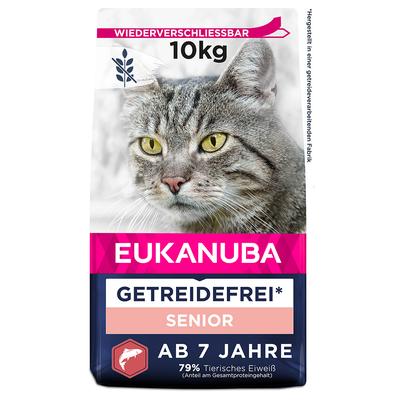 10kg Senior 7+ Eukanuba Dry Cat Food | Salmon | Grain-Free