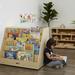 ECR4Kids Double-Sided Mobile Book Display w/ Storage, Classroom Bookshelf Wood in Brown | 30 H x 24 W x 36 D in | Wayfair ELR-0429