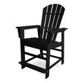 POLYWOOD® South Beach Counter Outdoor Chair Plastic in Black | 50.5 H x 26.5 W x 30.5 D in | Wayfair SBD24BL