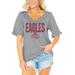 Women's Gameday Couture Gray American University Eagles Class Act V-Neck T-Shirt