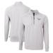 Men's Cutter & Buck Heather Gray Philadelphia Eagles Gridiron Classics Big Tall Adapt Eco Knit Quarter-Zip Pullover Top