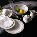 Noritake Sweet Leilani 5-Piece Place Setting Porcelain/Ceramic in Gray/White | Wayfair 3482-05E