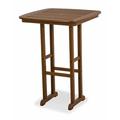 POLYWOOD® Nautical 31" Bar Outdoor Table Plastic in Brown | 42 H x 31 W x 31 D in | Wayfair NCBT31TE