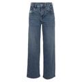 Straight-Jeans HERRLICHER "Brooke Straight Recycled" Gr. 32, Länge 32, blau (harborblu) Damen Jeans Gerade