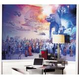 Room Mates Star Wars Full Cast 10.5' x 72" Wall Mural Vinyl in Indigo/Pink | 72 W in | Wayfair JL1230M