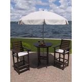 POLYWOOD® Captain Outdoor Bar Chair Plastic | 49.25 H x 24.25 W x 26 D in | Wayfair CCB30MA