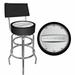 Trademark Global 31" Swivel Bar Stool Upholstered/Metal in Black/Gray | 41.75 H x 20 W x 20 D in | Wayfair GM1100-CAM-FD