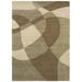 Brown 96 x 60 x 0.5 in Indoor Area Rug - Orren Ellis Vassilij Abstract Handmade Tufted Wool Beige/Area Rug Wool | 96 H x 60 W x 0.5 D in | Wayfair