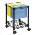 Safco Products Company Compact Mobile Wire File Cart Metal in Black | 19.5 H x 15.5 W x 14 D in | Wayfair 5277BL