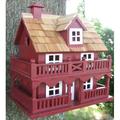 Home Bazaar Classic Series Novelty Cottage 10.5" H x 7.5" W x 11" D Birdhouse Wood in Red | 10.5 H x 7.5 W x 11 D in | Wayfair HB-6102PHRS