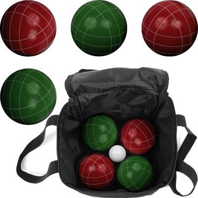 Hey! Play! Bocce Set w/ Carrying Case Plastic in Green/Red, Size 8.5 H x 8.5 W x 8.6 D in | Wayfair 80-751214