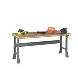 Tennsco Corp. Wood Top Workbench Wood/Steel in Gray | 33.75 H x 72 W x 30 D in | Wayfair WB-1-3072C -2