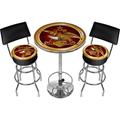 Trademark Global A & Eagle 3 Piece Pub Table Set Wood/Metal in Brown/Red | 42 H in | Wayfair AB9900-AE