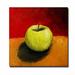 Trademark Fine Art 'Granny Smith w/ Gold & Red' by Michelle Calkins Painting Print on Wrapped Canvas in Green/Orange/Red | Wayfair MC008-C3535GG