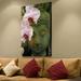 Trademark Fine Art 'Orchids & Buddha' by Kurt Shaffer Photographic Print on Wapped Canvas in Green/Pink | 24 H x 16 W x 2 D in | Wayfair