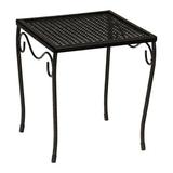 Woodard Briarwood Wrought Iron Outdoor Side Table Metal | 13.7 H x 12.5 W x 12.5 D in | Wayfair 190212-48