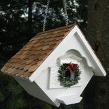 Home Bazaar Holiday Offerings Christmas 8"x 6.5" x 5.5" Bird House Wood in White | 8 H x 6.5 W x 5.5 D in | Wayfair HB-2044CWS