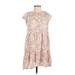 Ann Taylor LOFT Casual Dress: Pink Paisley Dresses - Women's Size Small Petite
