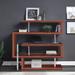 BONYOUN 53.9" W Rectangle Writing Desk w/ Hutch Wood in Brown | 55.1 H x 53.9 W x 24 D in | Wayfair 2826116@JG