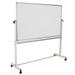 Flash Furniture Hendrick Double-Sided Mobile Whiteboard w/ Pen Tray Metal in Orange | 59 H x 53 W x 20 D in | Wayfair YU-YCI-002-CK-GG