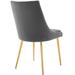 Isle Accent Performance Velvet Dining Chair by Modway Plastic in Gray | 34 H x 23.5 W x 19 D in | Wayfair EEI-3416-GRY