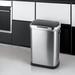 MoNiBloom 13 Gallons Stainless Steel Motion Sensor Trash Can Garbage Bin Living Room Stainless Steel in Gray | 24.5 H x 17 W x 11 D in | Wayfair