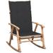 Bay Isle Home™ Rocking Chair w/ Cushion Bamboo Sun Lounger 1.6"/2.8" Wood/Solid Wood in Brown | 41.3 H x 26 W x 33.9 D in | Wayfair