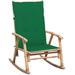 Bayou Breeze Outdoor Rocking Chair w/ Cushion Bamboo Sun Lounger 1.6"/2.8" in Brown | 41.3 H x 25.9 W x 33.8 D in | Wayfair