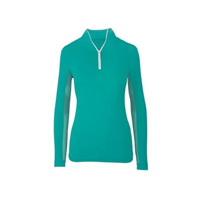 The Tailored Sportsman Ice Fil Long Sleeve - M - Turquoise/Silver/White - Smartpak