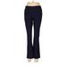 Nic + Zoe Casual Pants - Mid/Reg Rise Boot Cut Boot Cut: Blue Bottoms - Women's Size 4 Petite