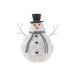 The Holiday Aisle® Silver/Silver Styrofoam Sparkly Dimpled Snowman w/ Top Hat Plastic | 10.5 H x 7 W x 7 D in | Wayfair
