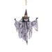 The Holiday Aisle® White Cloth Hanging Spooky Ghost w/ Skelly Face Plastic | 10.5 H x 7.5 W x 2 D in | Wayfair 410C5D91FFD043ED837F54422720934B