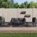 Latitude Run® 4 - Person Seating Group w/ Cushions in Gray | 26 H x 28.3 W x 28.3 D in | Outdoor Furniture | Wayfair