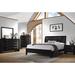 Red Barrel Studio® Tiburcia Panel Bed in Black Wood & /Upholstered/Faux leather in Black/Brown | 52.25 H x 76.15 W x 92.1 D in | Wayfair