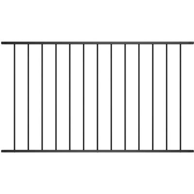 Zaunfeld Pulverbeschichteter Stahl 1,63 x 0,75 m Schwarz Vidaxl Image
