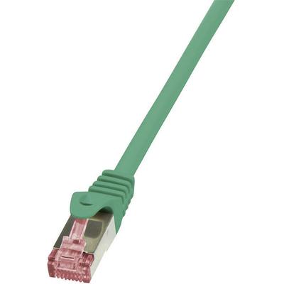 Logilink - CQ2085S RJ45 Netzwerkkabel, Patchkabel cat 6 s/ftp 7.50 m Grün Flammwidrig, mit Image