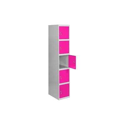 SimonRack Metallschrank 5 Türen GRUNDMODUL Zerlegt GRAU/ROSE 1800x300x500 mm (Höhe x Länge x Breite) Image